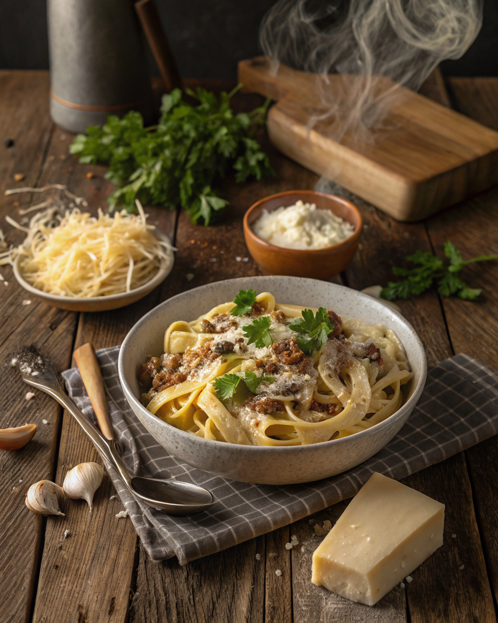 Garlic Butter Beef Pasta Ingredients