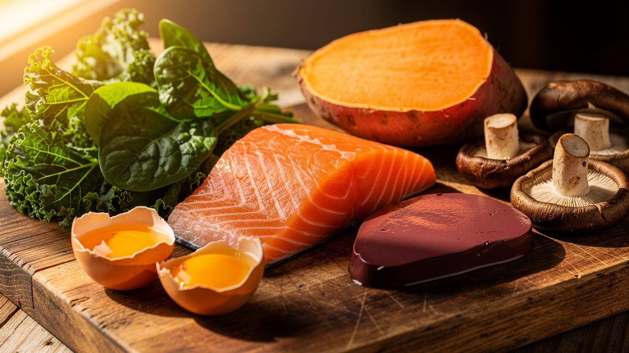 Whole foods rich in B-vitamins for brain health