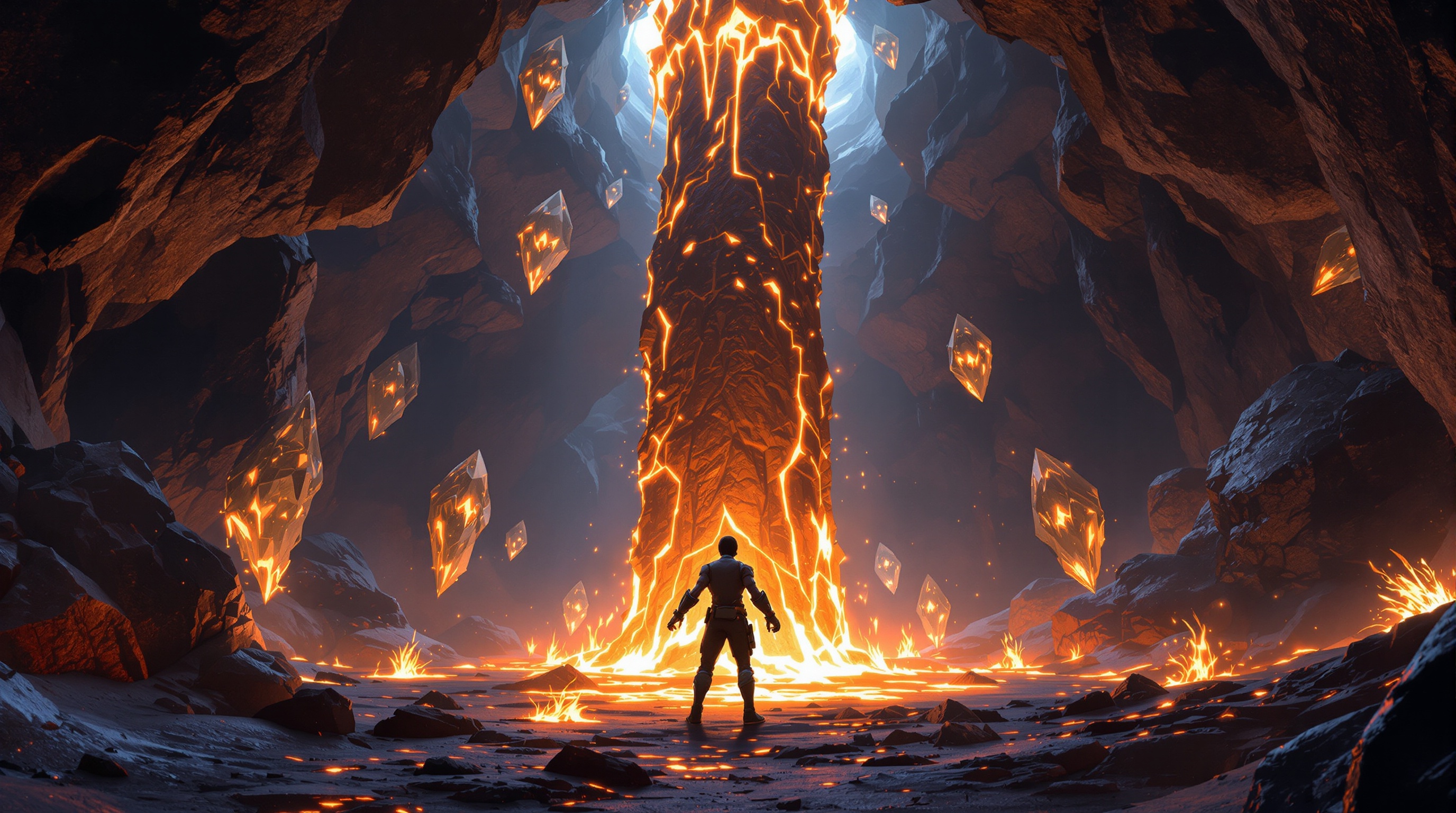 Combate en primera persona en el roguelite VR Rift Shaper usando geocinesis