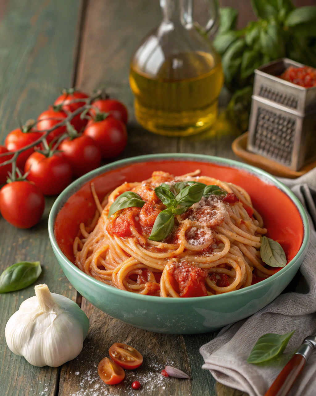 Creamy Tomato Garlic Pasta Ingredients