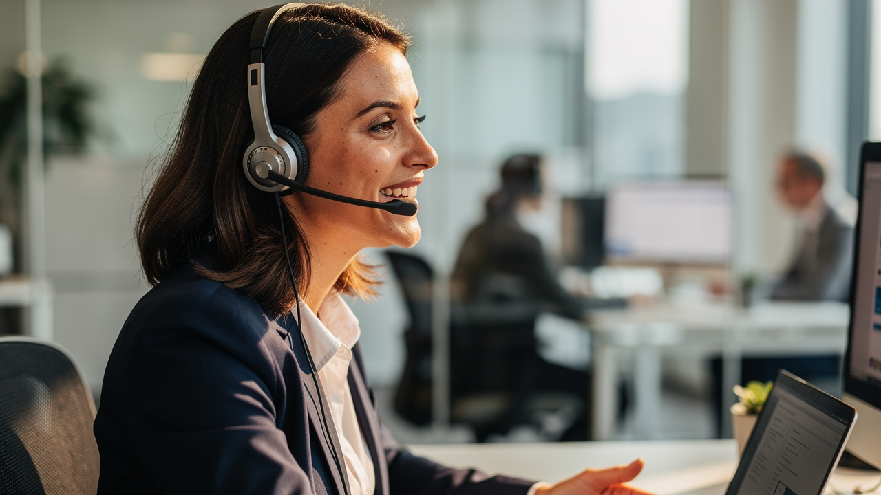 Sales representative conducting genuine business conversation