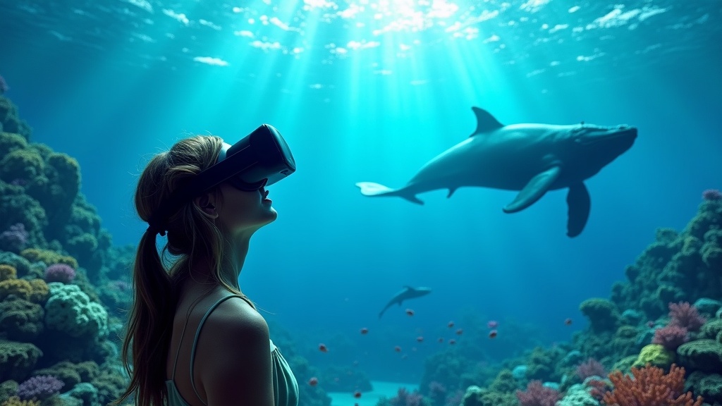 Exploración submarina realista en The Blu Virtua Barcelona