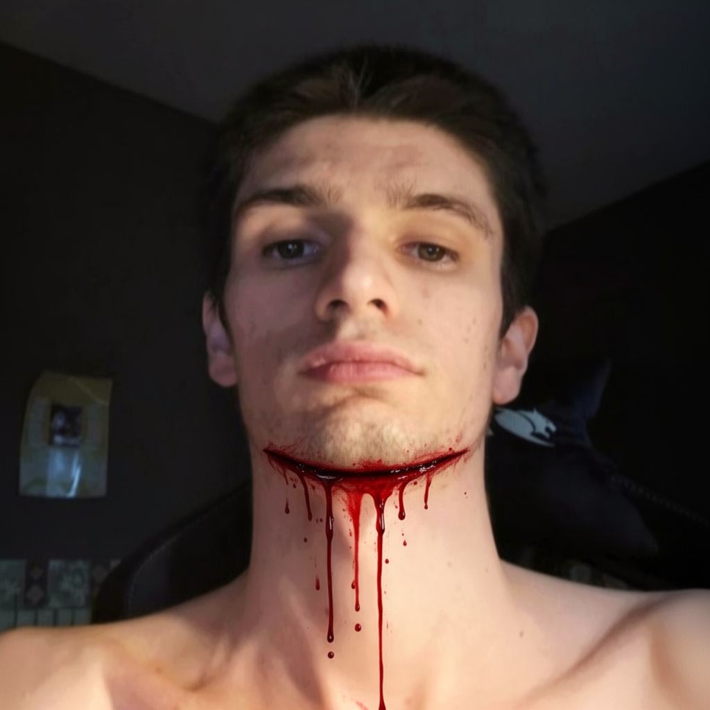 une-plaie-horizontale-en-dessous-de-son-menton-nqth4nswgw