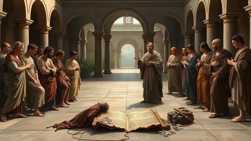 allegorical tableau of mediation