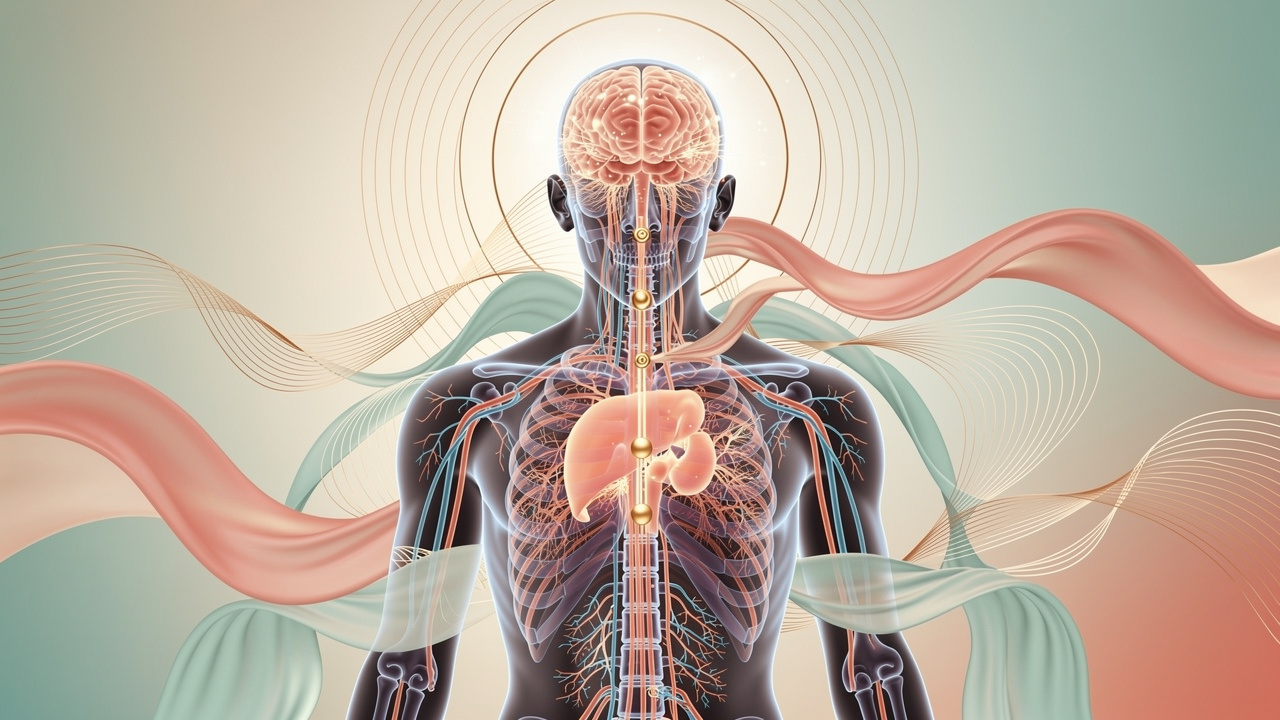 Visualization of stress response system in human body