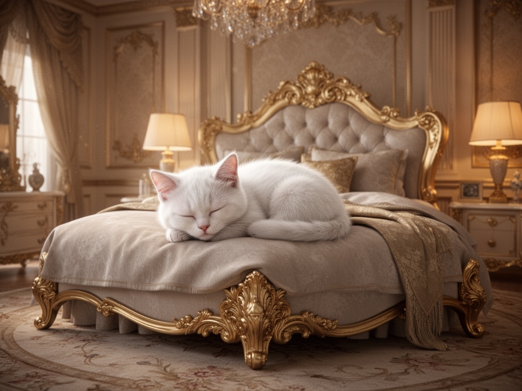 a-cute-small-white-kitten-sleeping-on-a-luxurious-u5lh9jq8pb