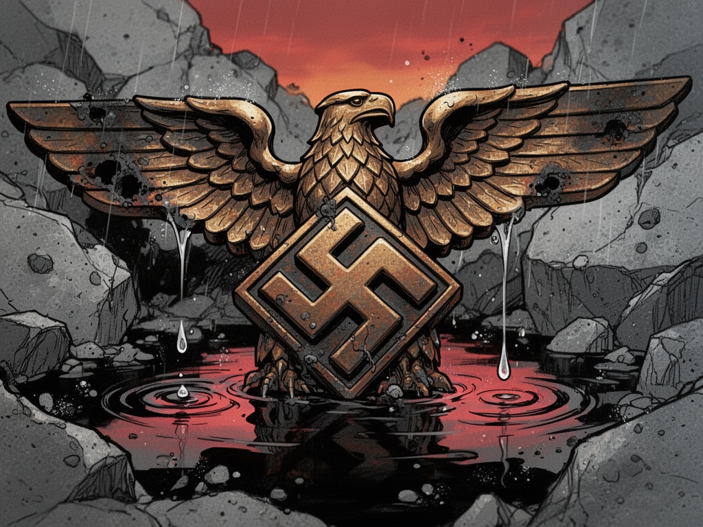 extreme-macro-close-up-of-charred-nazi-eagle-and-18khlq9bs7