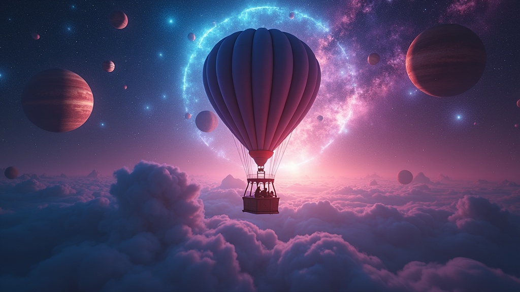 Escenario cósmico y onírico en Fantastic Journey VR
