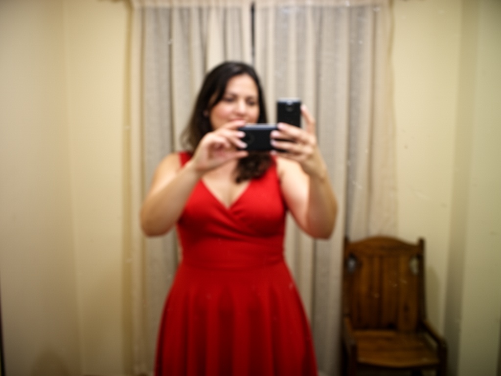 the-image-shows-a-woman-in-a-red-dress-taking-a-aiw1tymgg2