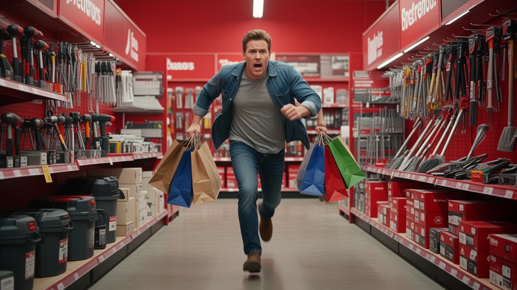 a-caucasian-man-laden-with-shopping-bags-runs-818y403mvv