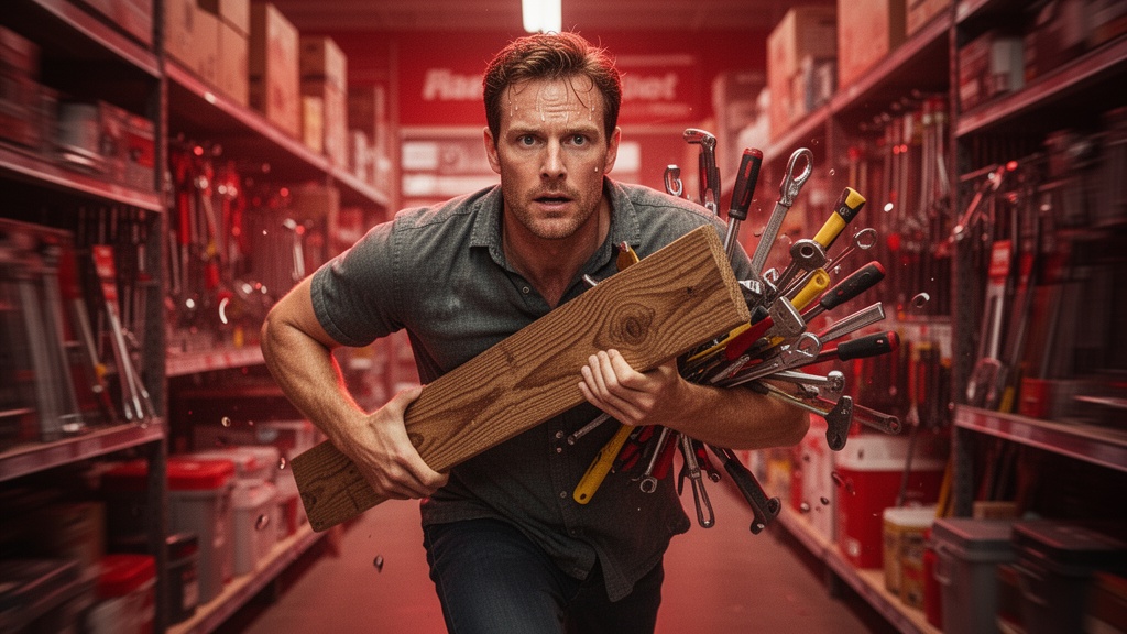 a-caucasian-man-laden-with-tools-and-a-wood-plank-38nuzq63bi