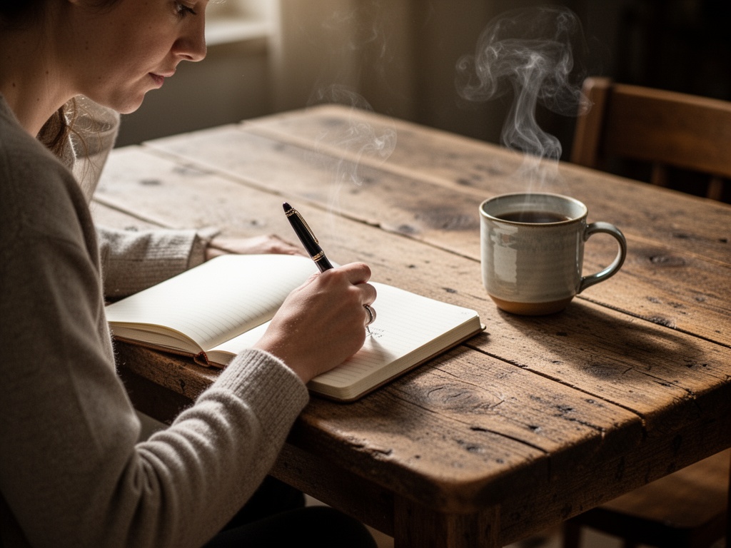 eine-person-sitzt-seitlich-an-einem-rustikalen-nsnjm5xddn