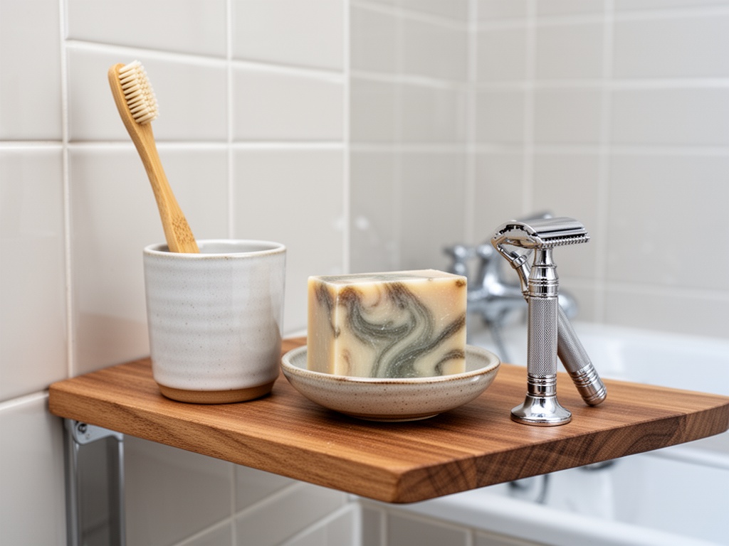 ein-holzbord-in-einem-hell-gefliesten-badezimmer-91dnzfk60x