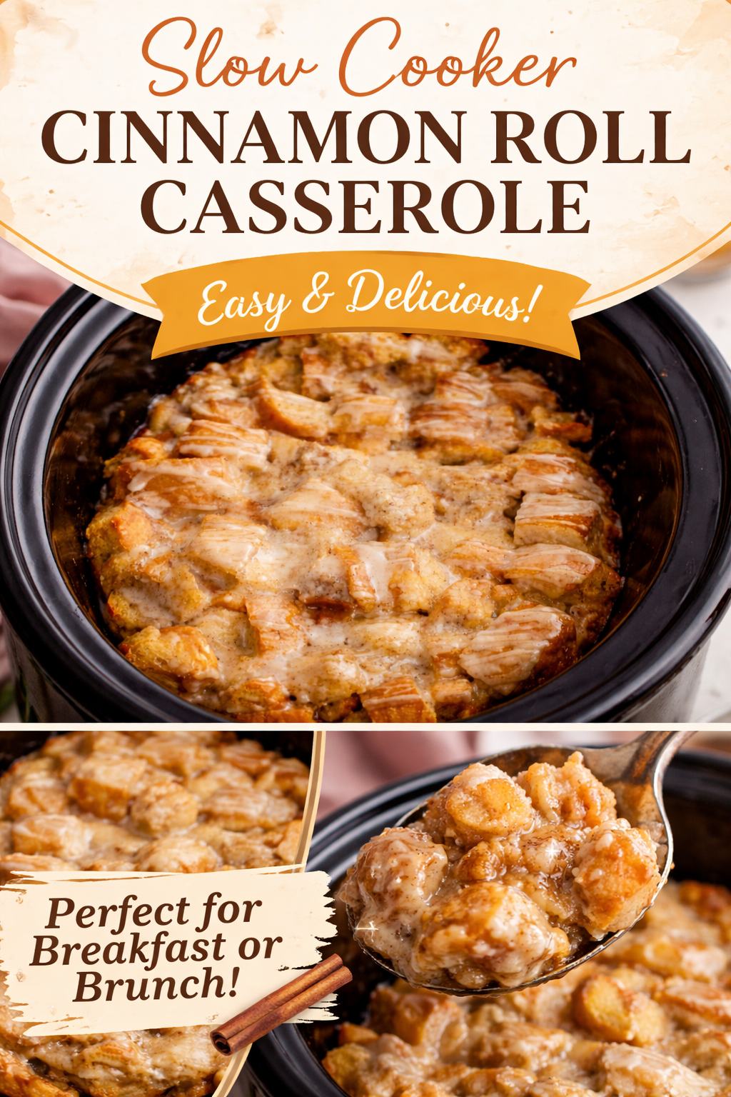 SLOW COOKER FRENCH TOAST CASSEROLE