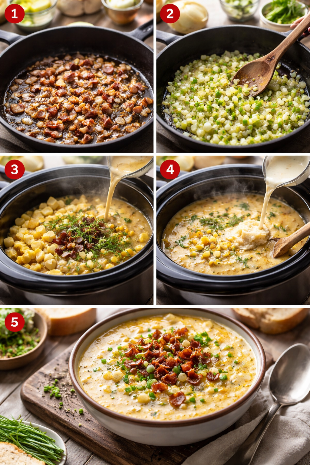 Slow Cooker Amish Corn Chowder