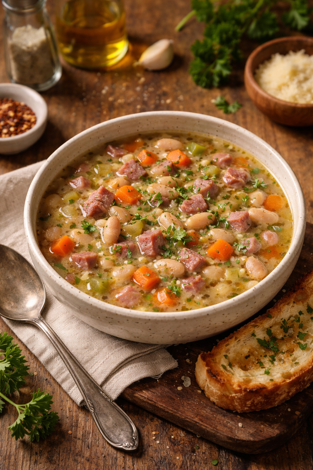 Cozy Up with This Simple Ham and Bean Soup Recipe