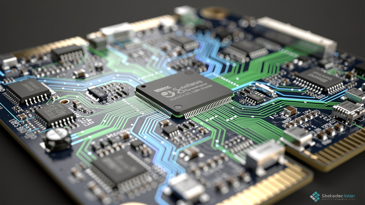 Satellite modem circuit board components