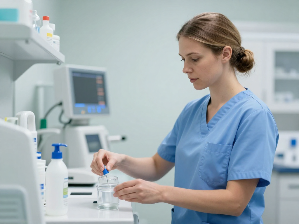 Medical professional preparing for patient consultation