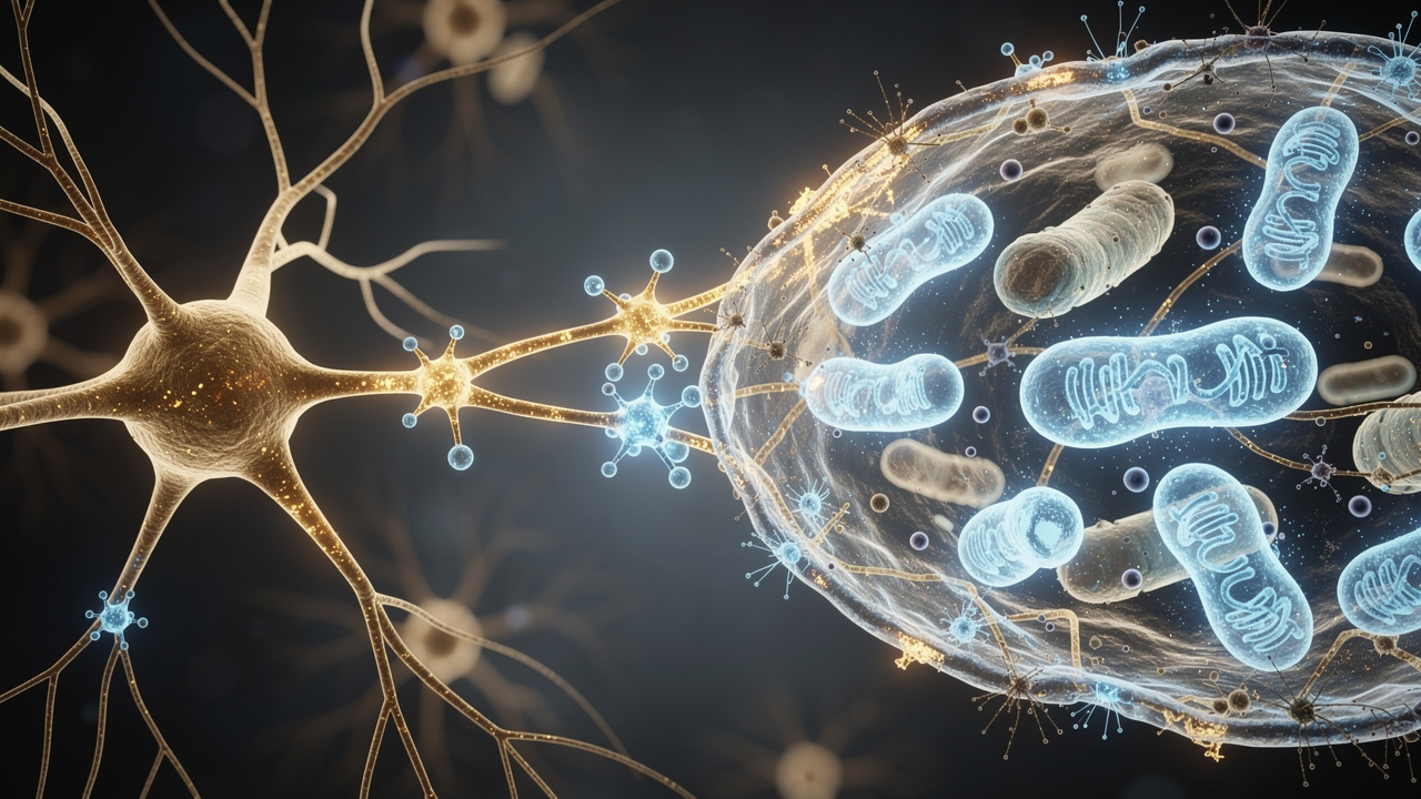 Brain neurons and mitochondria energy production