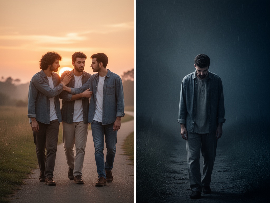 four-close-friends-walking-together-on-a-quiet-e65m4a3oh1