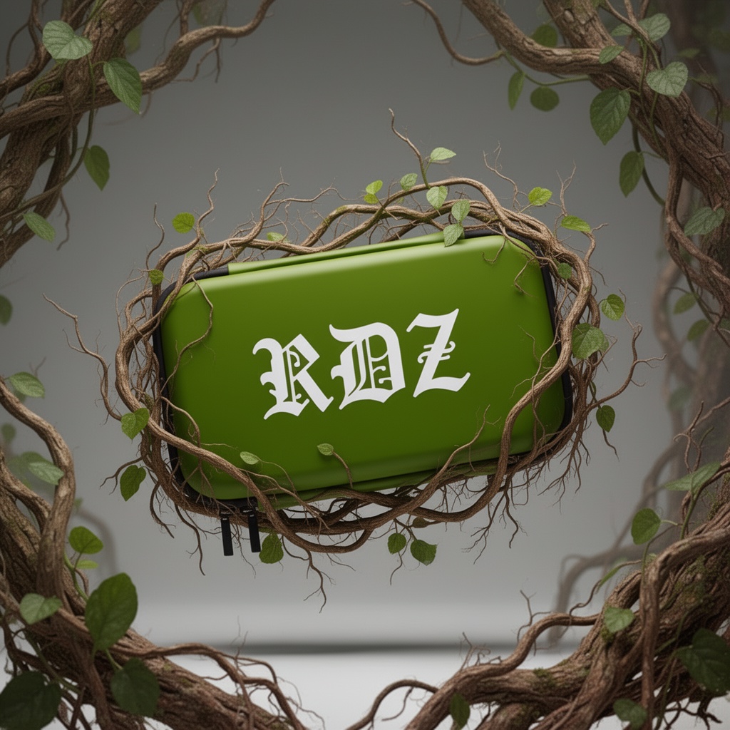 a-rectangular-green-case-floating-and-surrounded-dgshhb8p4g