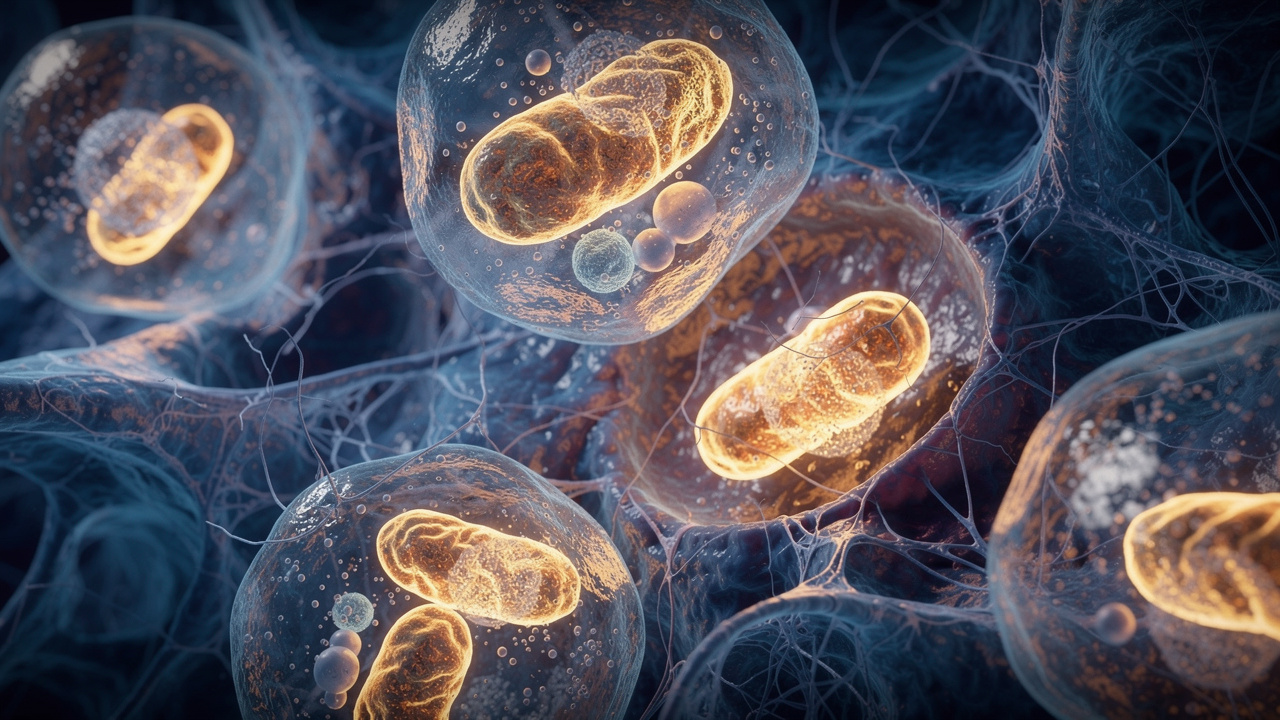 Healthy cells showing mitochondrial function and antioxidant activity