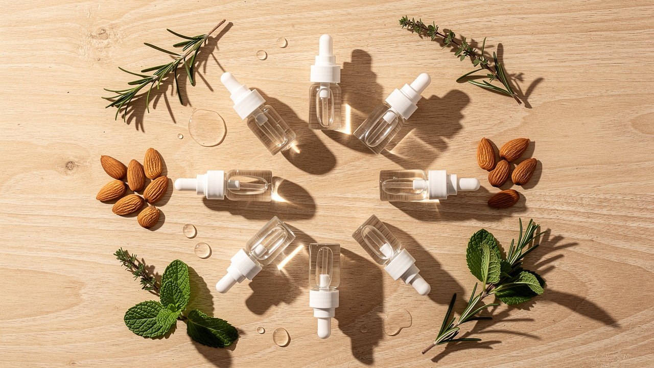 Multiple nasal spray supplements arranged together