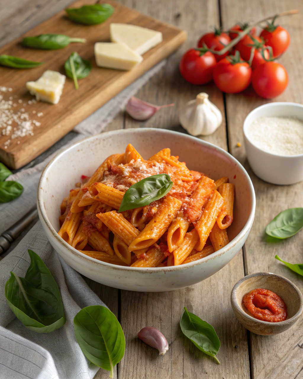 Creamy Sun Dried Tomato Pasta Ingredients