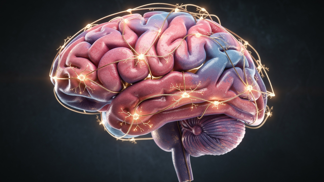 Brain showing healthy neural activity