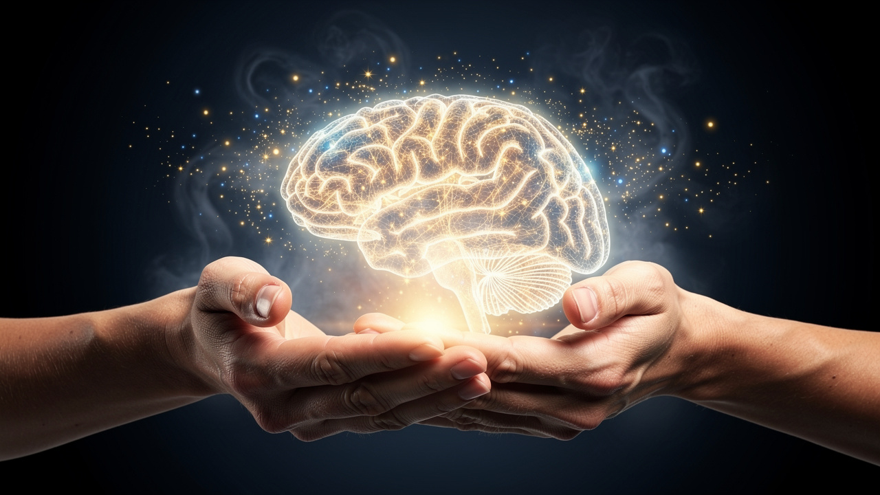 Visual representation of brain health and antioxidant support