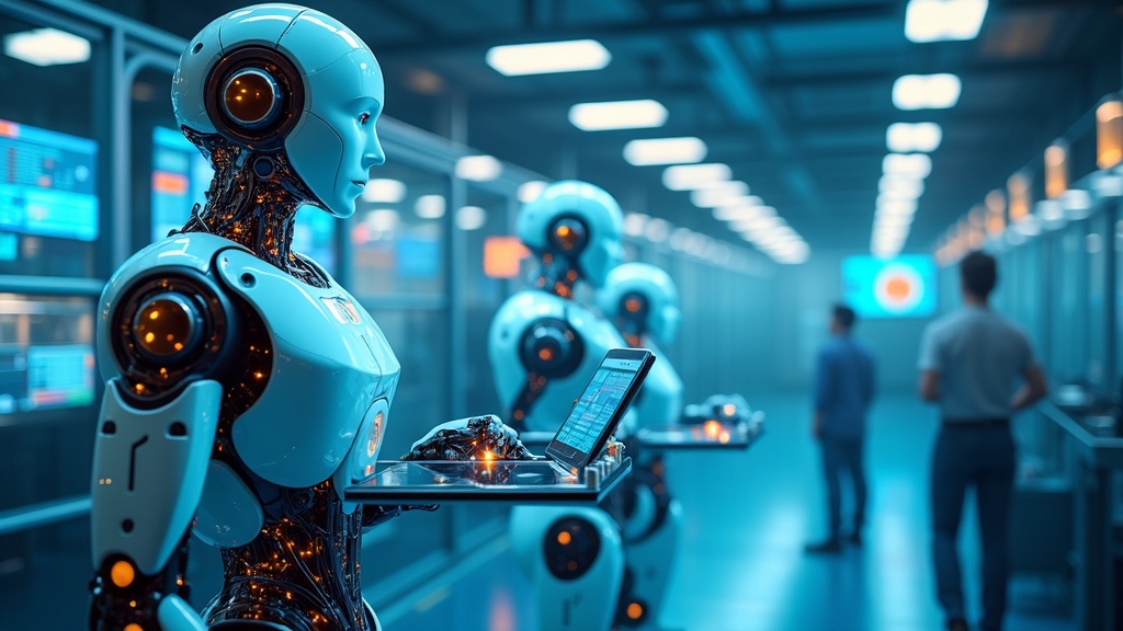 Robot humanoide de la Alianza NEURA Bosch en un entorno industrial