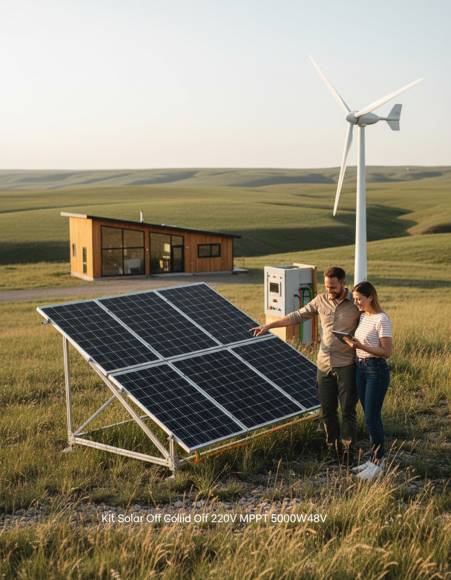 Desarrollo de un sistema híbrido solar-eólico off-grid de 5000W para energía autónoma en zonas rurales