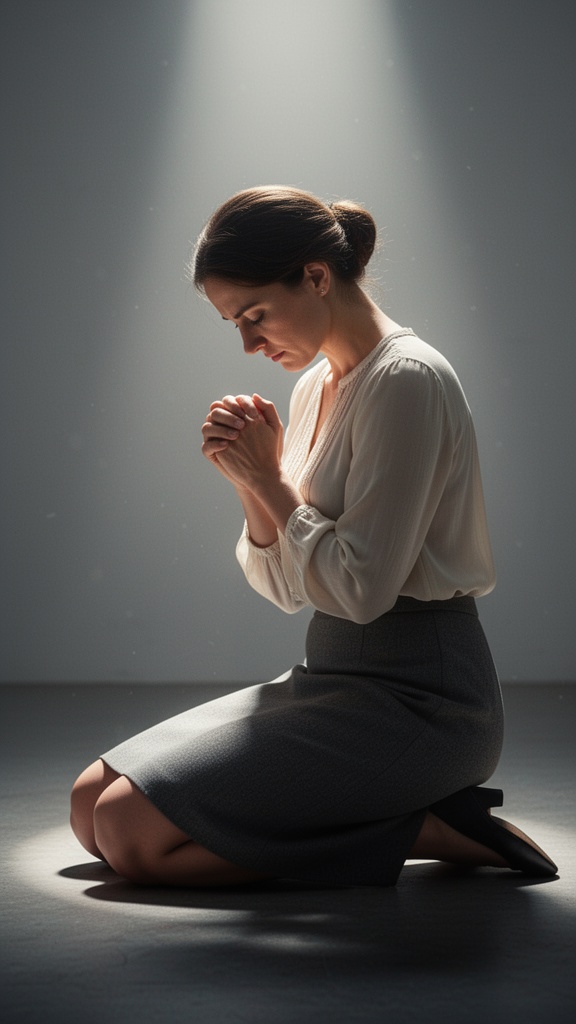 exempted-a-woman-in-his-30s-hyper-realistic-kneels-xfmv7hvuk