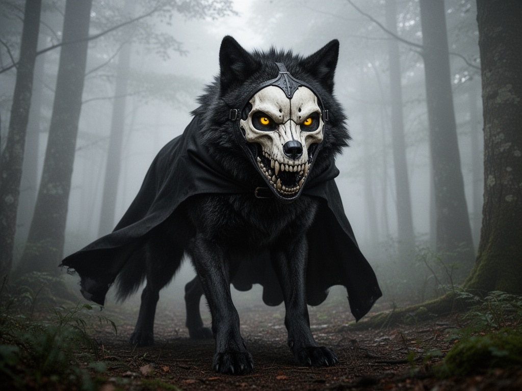 un-lupo-entromorfo-con-la-pelliccia-nera-e-una-o9q0sg1602