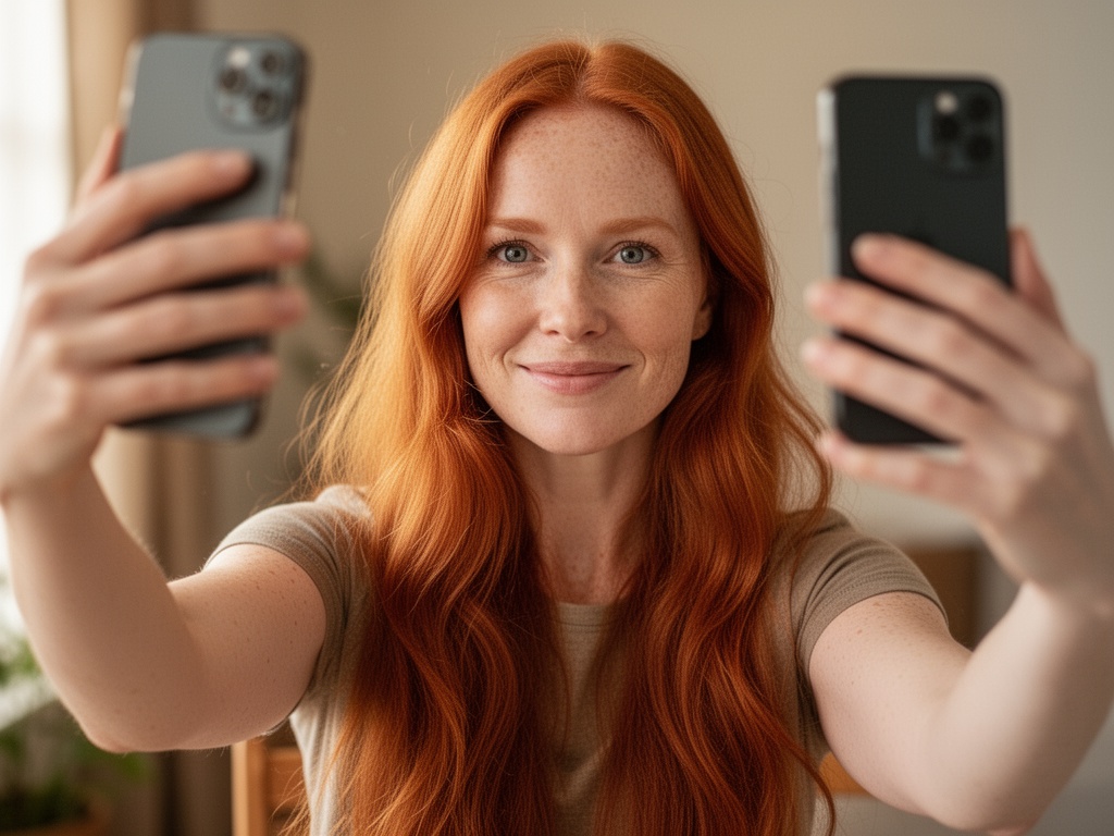 a-woman-with-long-red-hair-is-taking-a-selfie-etqw5hbw9z