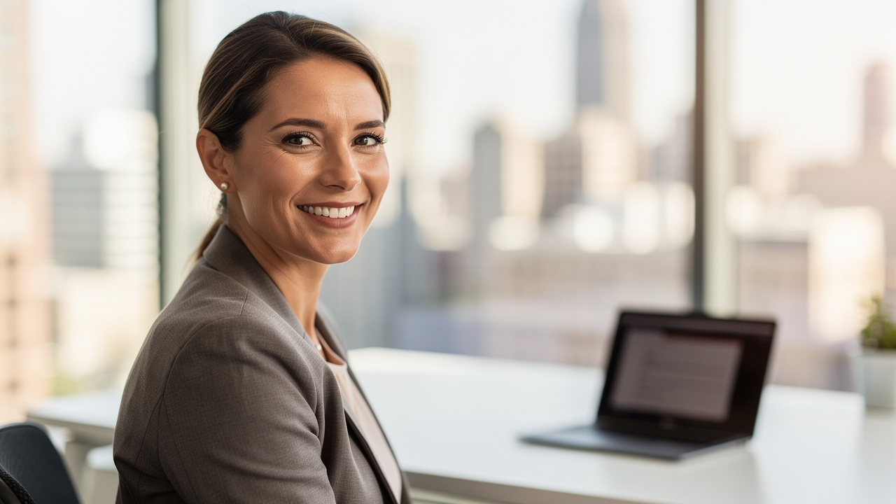 Focused professional experiencing mental clarity at work