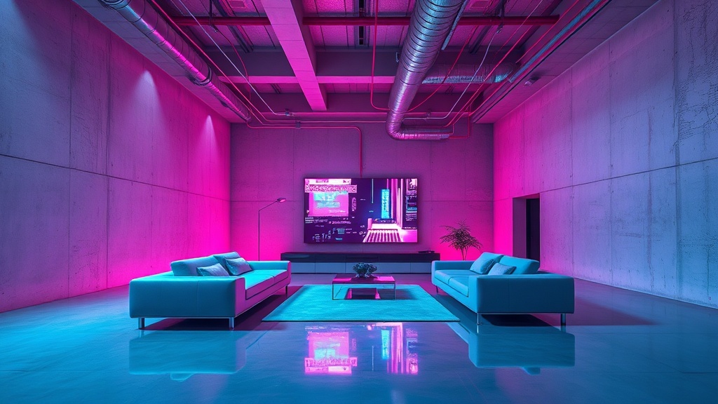 Neo-Brutalist Cyberpunk