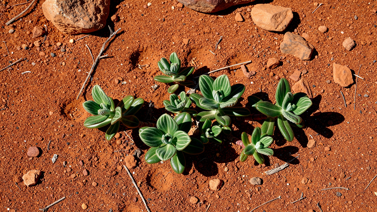 Sceletium tortuosum succulent plants growing in natural habitat