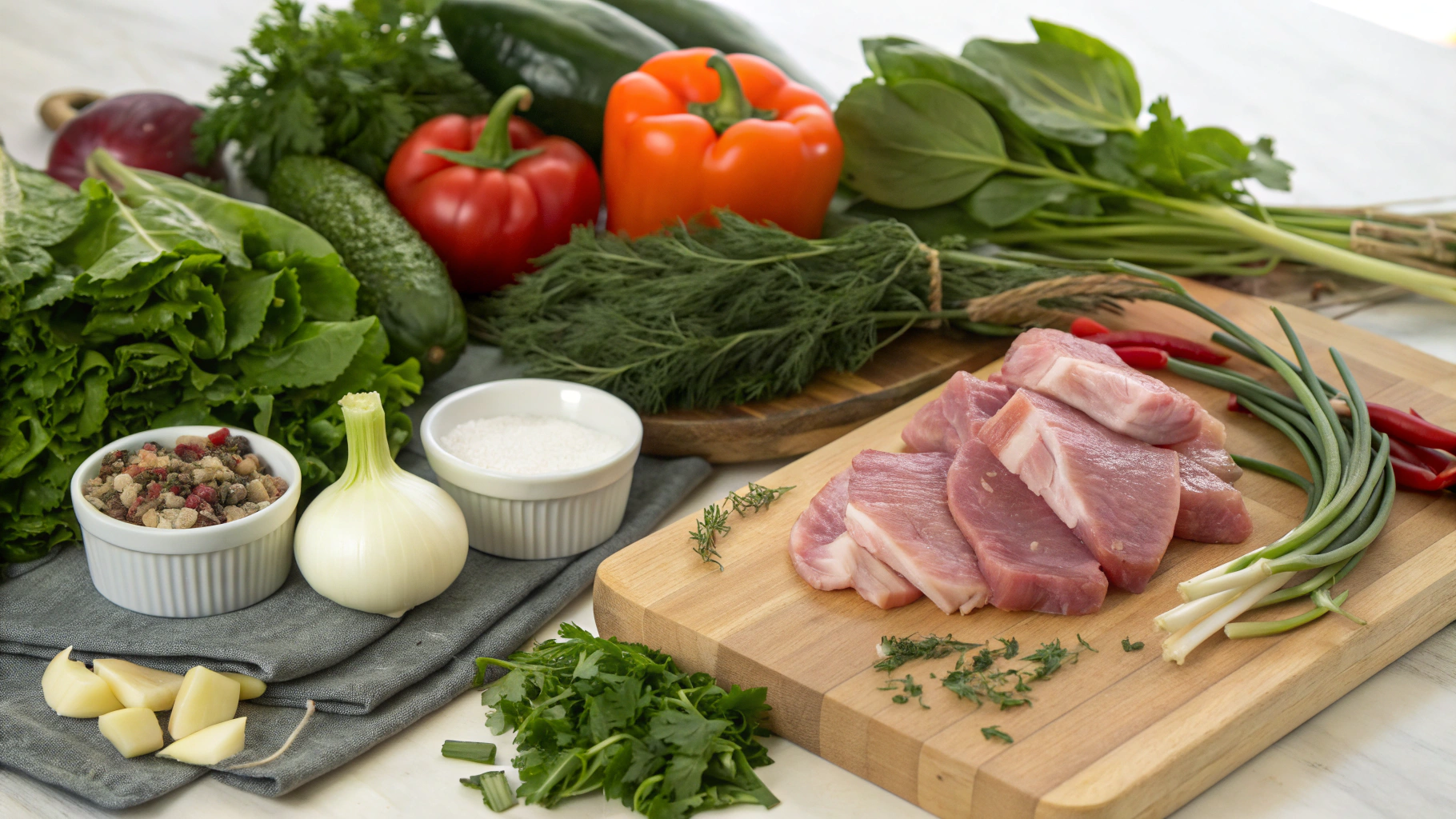 Ingredients for Utica Greens