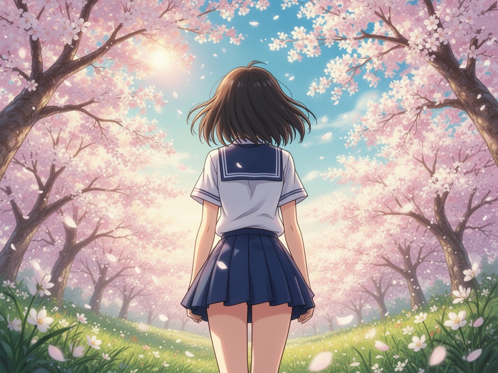 a-high-school-girl-back-facing-in-an-extremely-jcswcwkjl6