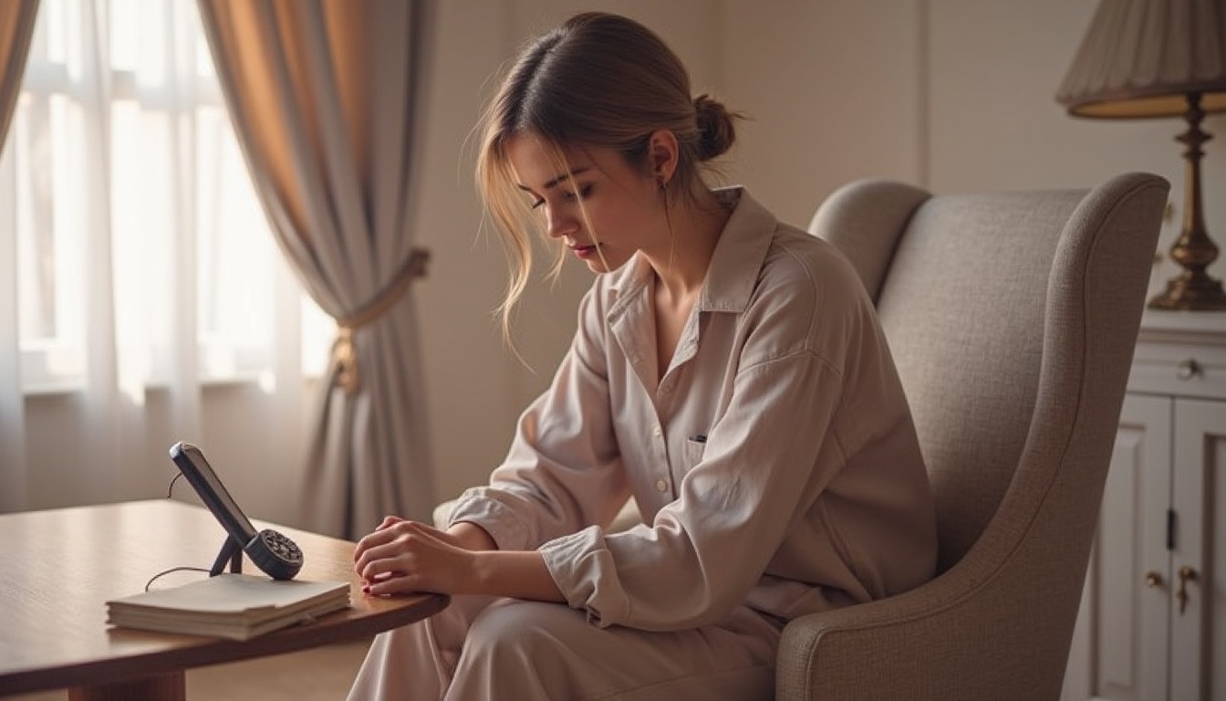 a-contemplative-young-woman-bathed-in-soft-bw39a5k6sx