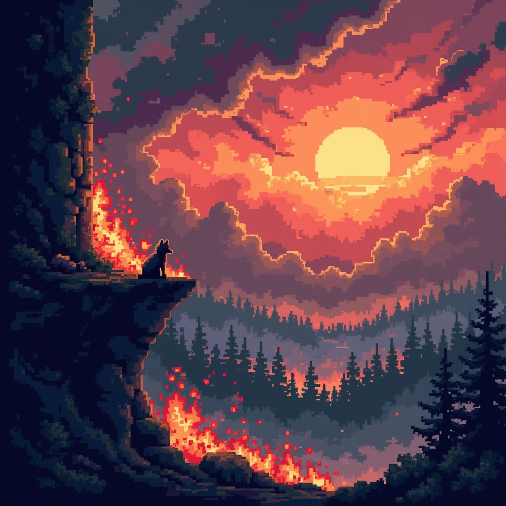 pixel-art-game-background-burning-forest-4j34ui64c8