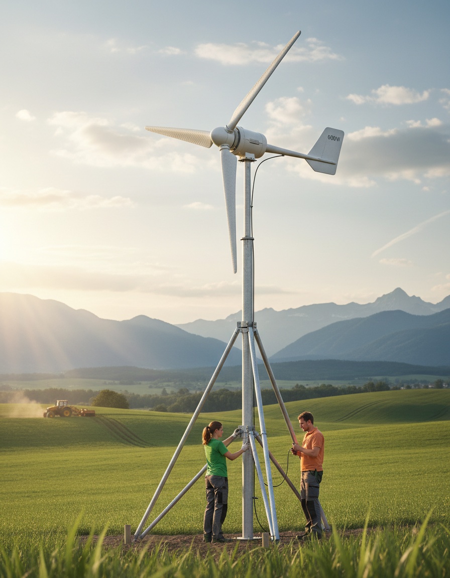 Un nuevo aerogenerador eólico de 600W resistencia y bajo mantenimiento para aplicaciones rurales