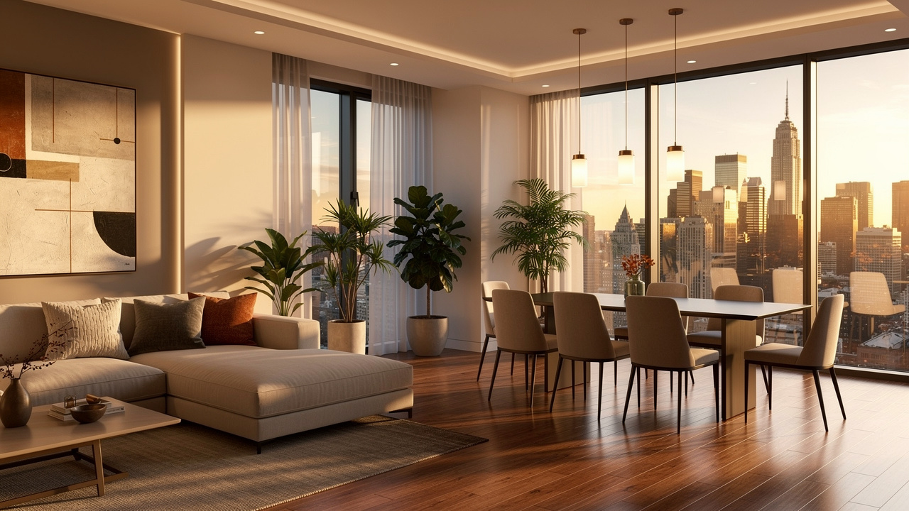 Beautifully staged luxury living space