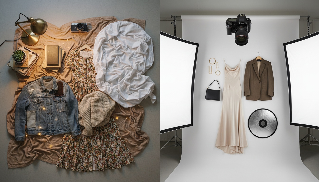 Fotografia de moda DIY com iluminação criativa