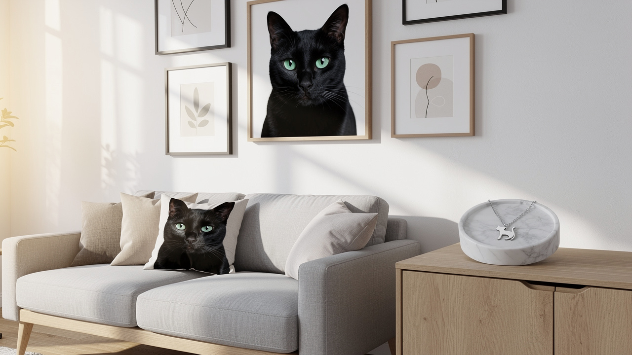 Personalisierte Katzengeschenke als Wanddekoration