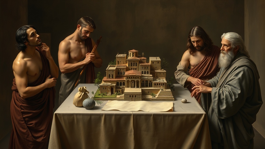 Allegorical stewardship painting