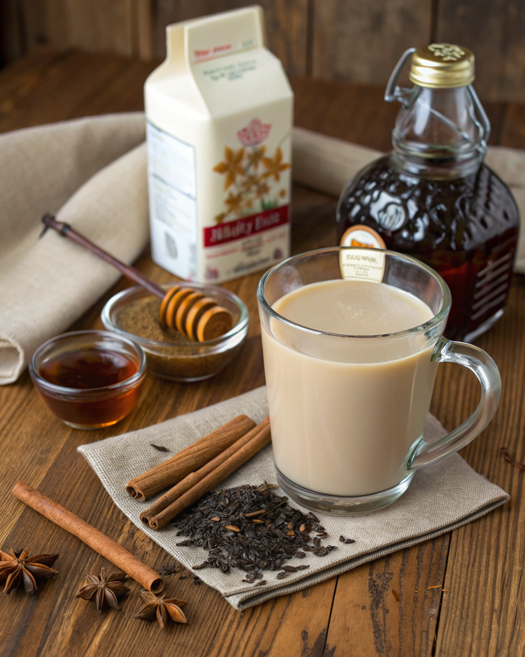 Vanilla Cinnamon Milk Tea Ingredients