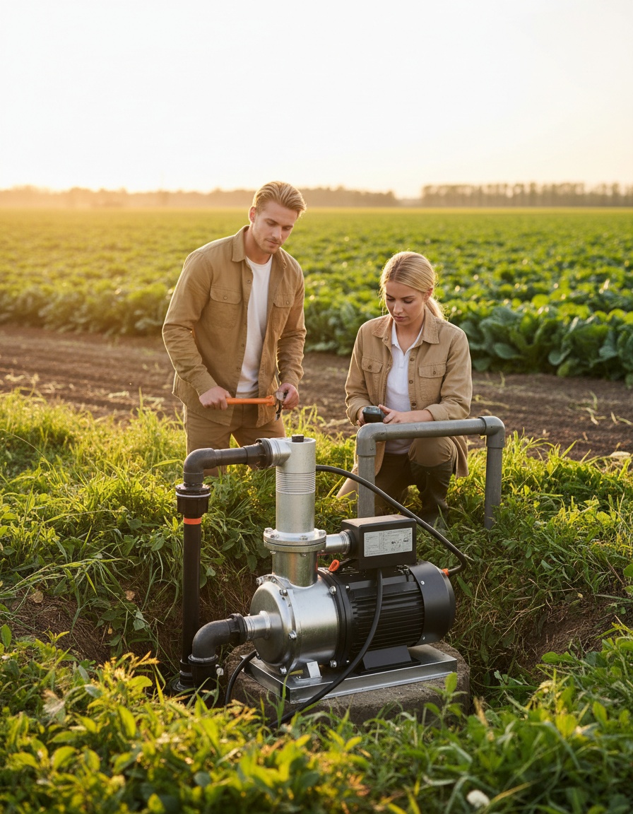 Innovadora bomba de agua solar sumergible centrífuga de 300 W para pozos de baja a mediana profundidad