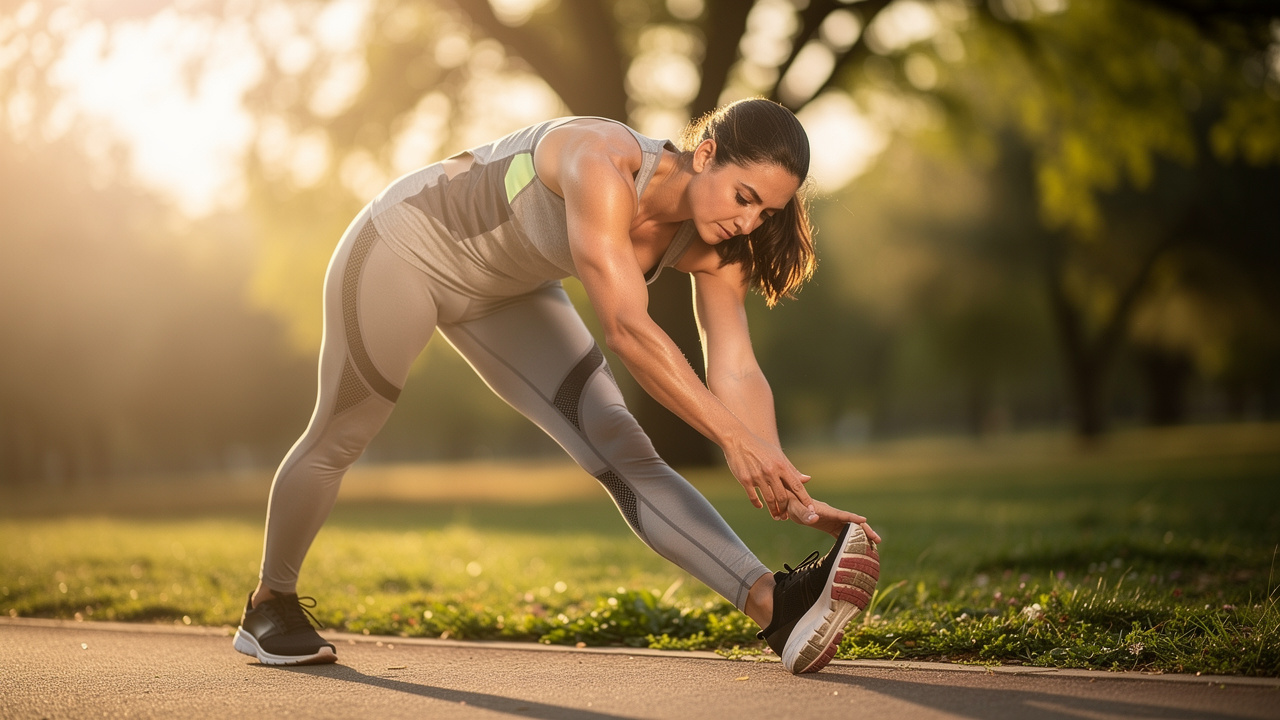 Athlete exercising outdoors to boost natural anandamide levels